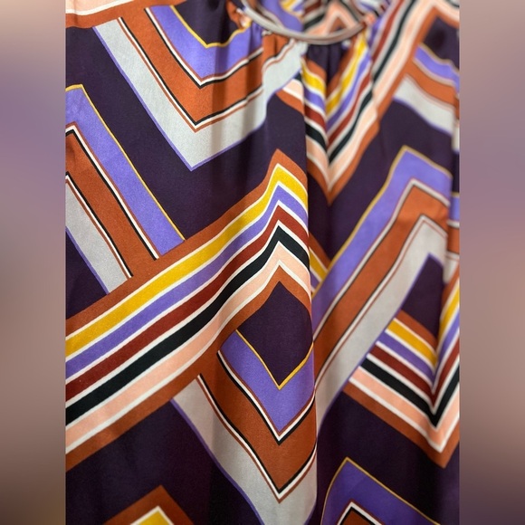 ⚫️ BOGO Nine West Chevron Patterned Sleeveless Top Size Large - Picture 5 of 7